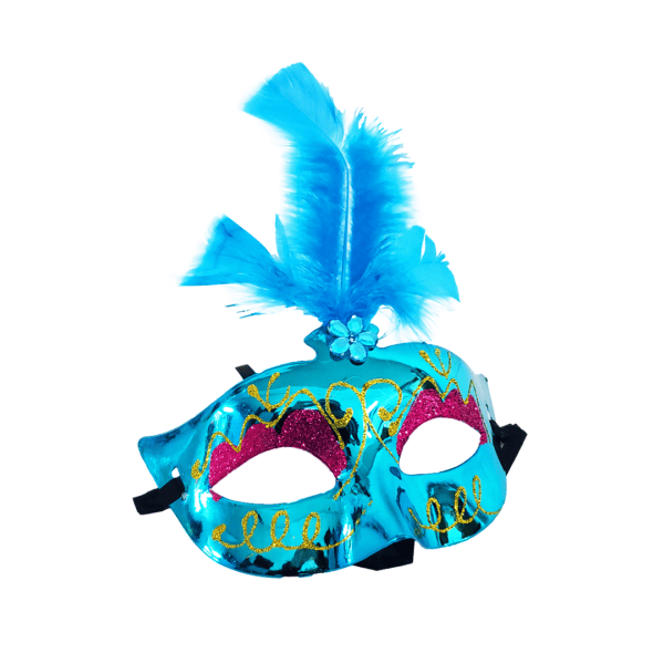 Antifaz con glitter plumas - Imagen 3