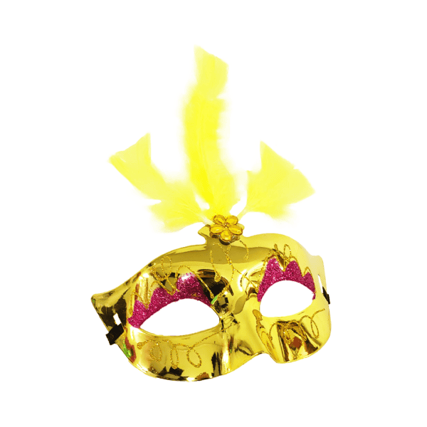 Antifaz con glitter plumas - Imagen 4
