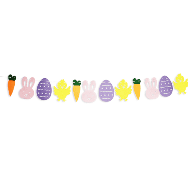 Guirnalda de Pascua troquelada en fieltro