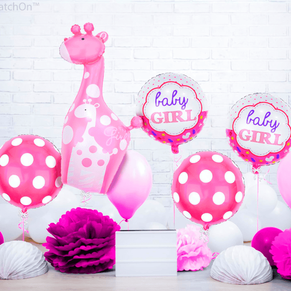 Kit de globos Baby Girl jirafa - Imagen 3