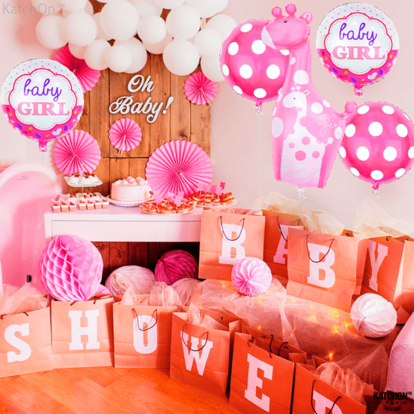 Kit de globos Baby Girl jirafa - Imagen 4